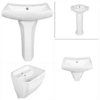 روشویی پایه دار/نیم پایه/۱ تکه/دیواری چینی مروارید|لوازم سرویس بهداشتی|شهرکرد, |دیوار