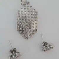 نیم ست نقره نگین دار