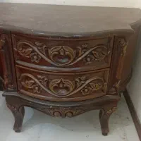 سرویس کامل  تخت خواب ،کار دست منبت‌کاری قدیمی