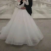 لباس عروس دانتل کار شده مزون دوز