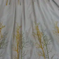 پرده حریر طرح دار
