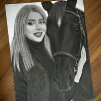 طراحی چهره سیاهقلم