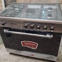 یک عدد گاز ۵شعله مدل روبینا تمام استیل طرح فر