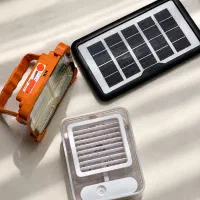 پک خورشیدی قابل حمل پنل پنکه مه‌پاش چراغ LED
