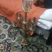 دوعدد روشنایی آباژور روشن ۵کلیویی برنج