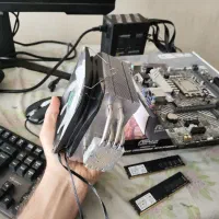 i5 12400f + ram 32 + b660 asus + coller cpu|قطعات و لوازم جانبی رایانه|اصفهان, خواجه عمید|دیوار