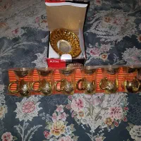 استکان و نعلبکی آب طلا
