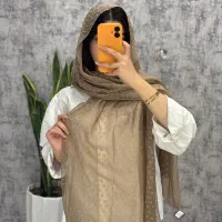 شال حریر مخمل کوب پاپیون