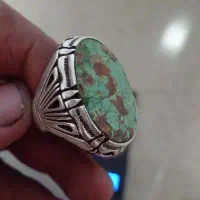 انگشتر فیروزه شجر درشت قواره دار