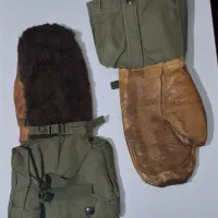 دستکش چرم و خز خارجی آلمانی دو رویه داخلی پشم