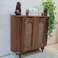 جاکفشی بغل گرد حصیری میز جا کفشی وکیوم FRP گارانتی