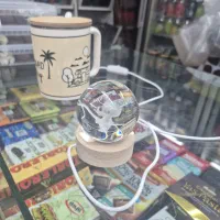 گویی استیج وماگ درب چوبی .چراغ خواب لیوان .درب چوب