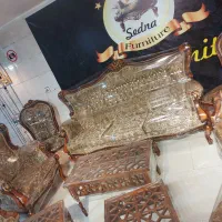 مبل۹نفره استیل با میز عسلی درحد