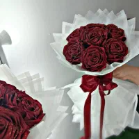 گل های روبانی دست ساز