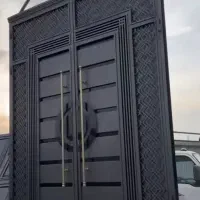 درب چوبی لولا اهنکده باغ باغچه