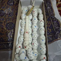 تسبیح عاج طلا کوب کلکسیونی