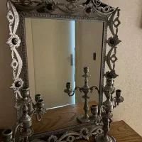 اینه وشمعدان با رو کش کوره ای وسنگ