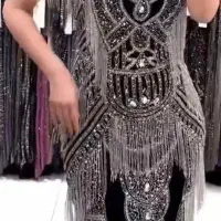 لباس شب مدل ملکه پنل دارعربی