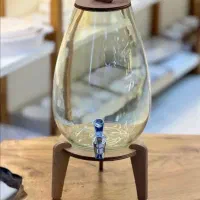 کلمن شیشه ای زیر چوبی