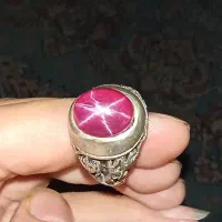 انگشتر یاقوت استار نقره