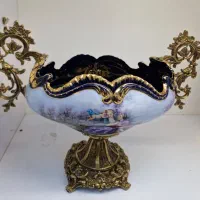 کشکول بزرگ چینی برنز ۵۰ سانتی دکوری