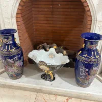 ست گلدان و کشکول سرمه ای