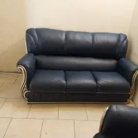 مبل۷‌نفره‌چرم.سرمه‌ای
