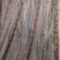 پرده تور گلدار