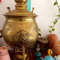 سماور گازی برنجی بزرگ و زیبا