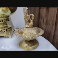 قندون برنزی پایه دار طلایی