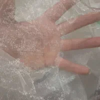 پرده حریر ساتن شیشه و آستری و سرب پایین پرده