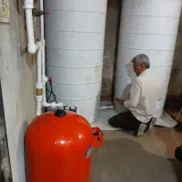 لوله کشی آب نصب پمپ ومخزن و شیرآلات وخورده کاری