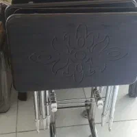 میز ام دی اف تاشو پایه استیل