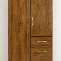 کمد دو درب سه کشو رنگ آنتیک طلایی