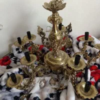 دو عدد لوستر برنز سنگین نو