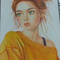 چهره مداد رنگ،چهره آبرنگ،چهره گچ پاستل