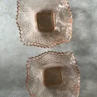 دوعدد پیش دستی دورچین صورتی