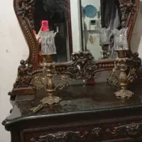 کنسول وپاتختی وتخت خواب جنس چوب راش  سالم