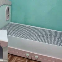 تخت نوجوان دخترانه چوبی وکیوم طرح کلبه