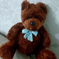 عروسک خرس قهوه‌ای و خاکستری