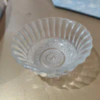 حراج ظرف کریستال قدیمی وسرویس ۴ نفره سرامیکی رنگی
