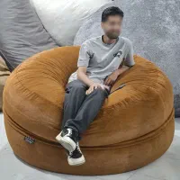 بین بگ(مبل شنی)مبل راحتی سایز۱۴۰ رنگ مسی(الیافی)