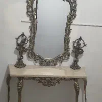 آینه،سنگ و کنسول برنزی آنتیک