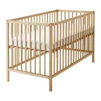 تخت چوبی خودرنگ کودک برند ایکیا ikea اصل باتشک