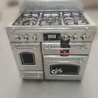اجاق گاز طرح فر فارناس رنگ نقره ای صفحه استیل