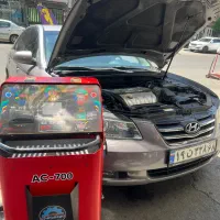 شارژ گاز کولر خودرو با دستگاه تمام اتوماتیک
