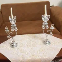 شمعدان جفت کریستال