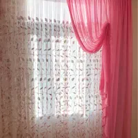 پرده اتاق خواب ست ۲ پنجره بسیار تمیز و سالم