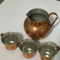 پارچ و لیوان مسی