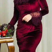 لباس مجلسی مخمل قرمز
